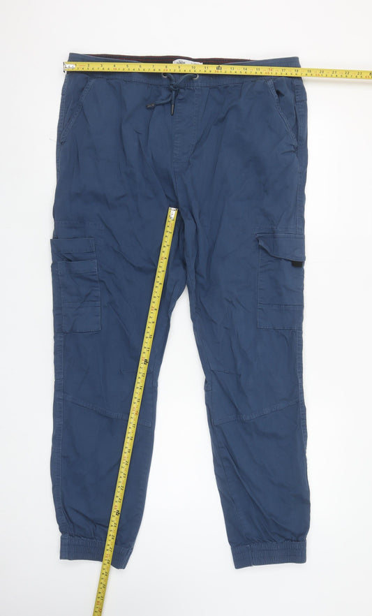 Tokyo Laundry Men's Blue Cargo Trousers XL W36 Regular Fit