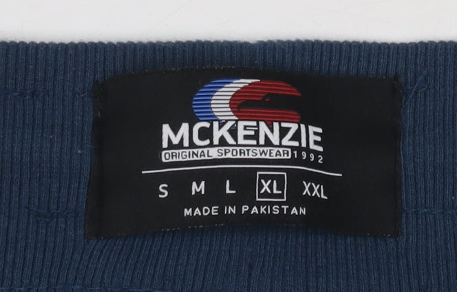 McKenzie Mens Blue XL Jogger Sweatpants Tapered Tracksuit Bottoms