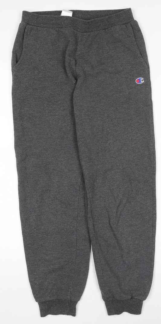 Champion Boys Grey Fleece Sweatpants Joggers L - Comfortable Sportswear