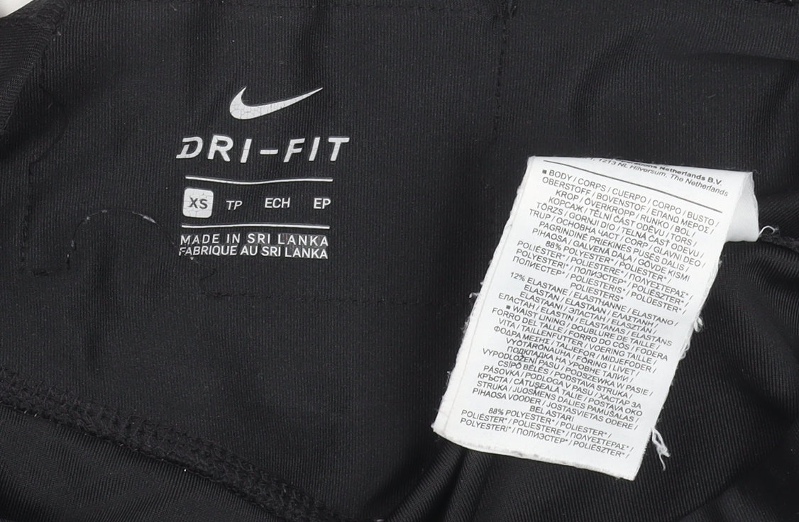 Nike Women's Black Dri-FIT 'Just Do It' Leggings XS