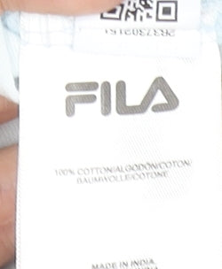 Additional view of Fila women’s blue cropped t-shirt, size S, short sleeve 100% cotton