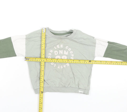 Lee Cooper Unisex Baby Green Long Sleeve Cotton Pullover T-Shirt 9-12M