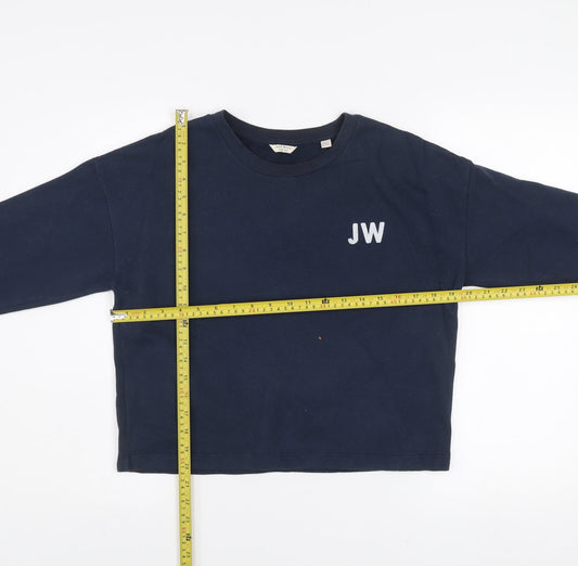 Jack Wills Women's Navy Blue Crew Neck Pullover Sweatshirt UK 10
