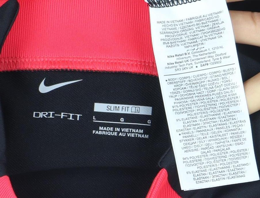 Nike Men’s Black L Liverpool FC Dri-FIT 1/4 Zip Slim Fit Football Top