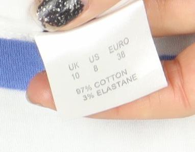 Joules Womens Multicoloured Striped Polo Shirt Size 10 Cotton