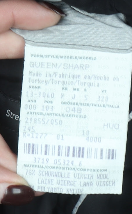 Hugo Boss Men's Black Wool Classic Blazer Jacket Size 38 Regular