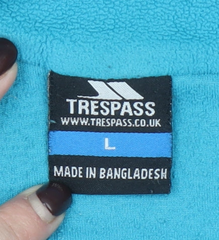 Trespass Women’s Blue Fleece 1/2 Zip Pullover Sweatshirt Size L