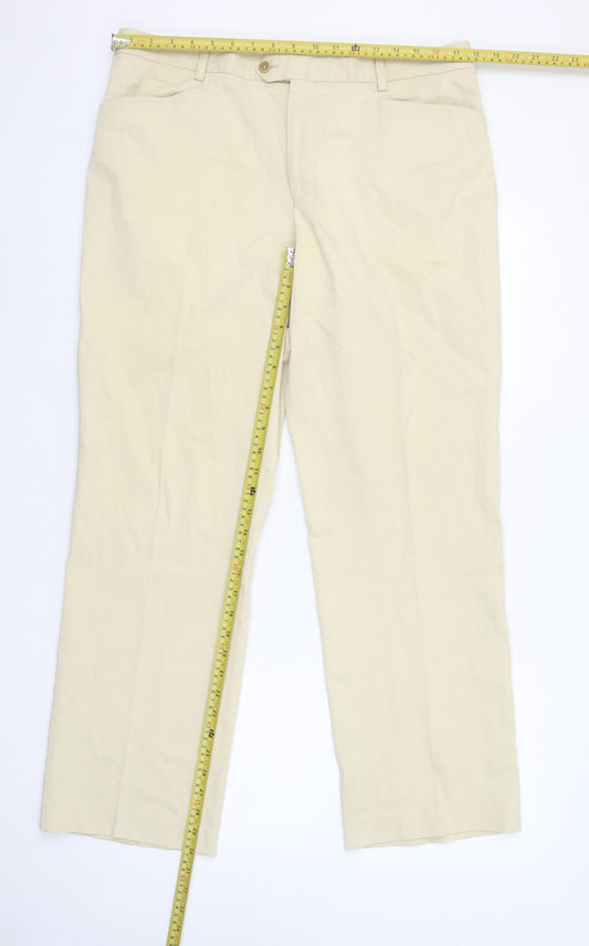 Paul Smith Men's Beige Chino Trousers Size 36 Regular Fit