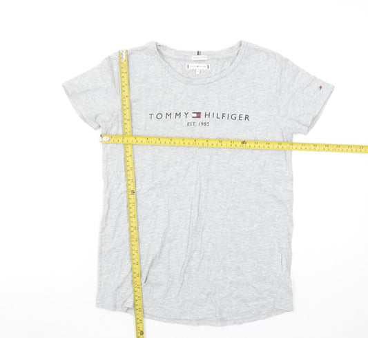 Mens UK Size L Tommy Hilfiger Grey Cotton T-Shirt