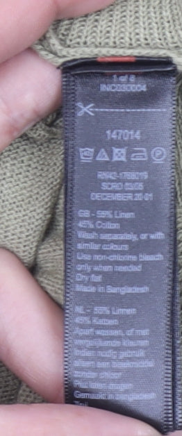 Monsoon Women’s Beige Linen Blend Tunic Jumper Size S