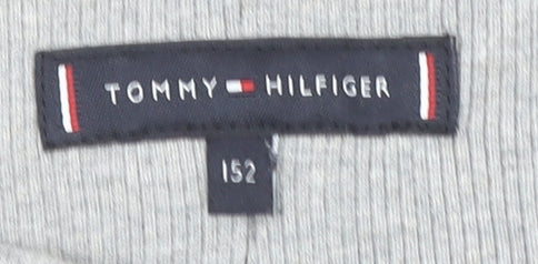 Tommy Hilfiger Boys Grey Sweat Shorts Size 13 Years Drawstring Logo Casual