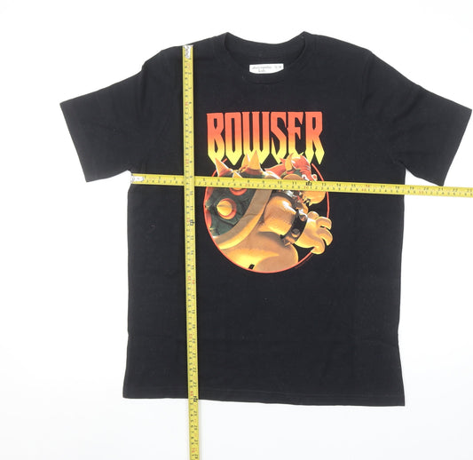 Abercrombie Kids Boys Black Bowser Graphic T-Shirt 15-16 Years