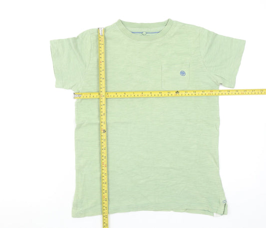FatFace Boys Green Cotton Short Sleeve Basic T-Shirt 10-11 Years