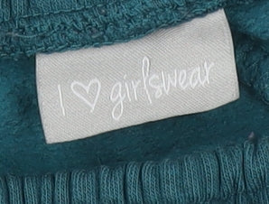 Additional view of I Love Girlswear Green Fleece Jogger Sweatpants girls’ 10 years elastic waist