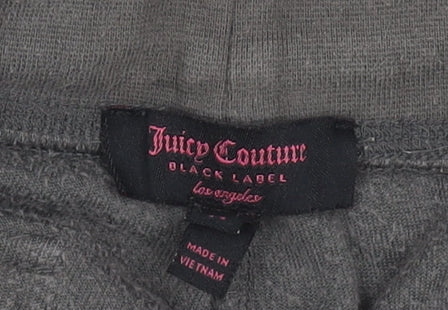 Additional view of Juicy Couture girls’ grey velour jogger trousers size 18y drawstring waist