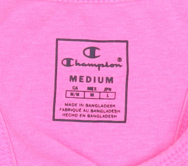 Champion Womens Pink Racerback Tank Crop Top Size M