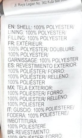 Quiksilver Men's Black Hooded Puffer Jacket Size M Winter Insulated