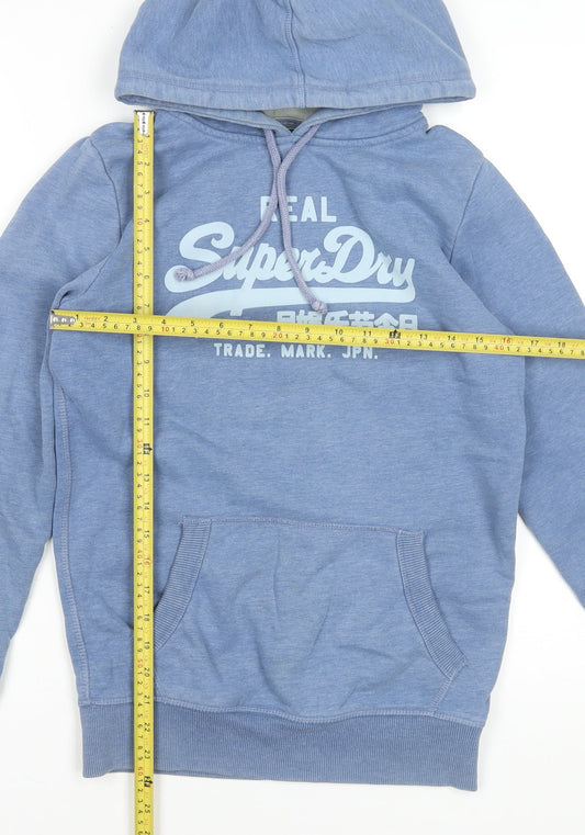 Mens UK S Regular Superdry Blue Pullover Hoodie