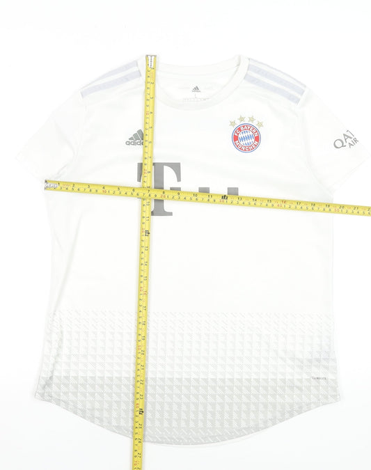 Adidas Men's White FC Bayern Munich Football Jersey T-Shirt Size L