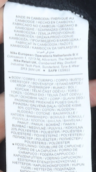 Nike Men's Black Pullover Hoodie Size L Sports Fleece