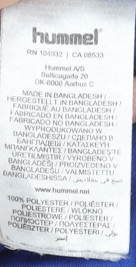 Additional view of Hummel boys’ blue football jersey top 12 years lightweight sports tee