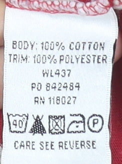 Boden Women's Red White Striped Long Sleeve Cotton T-Shirt Size 14