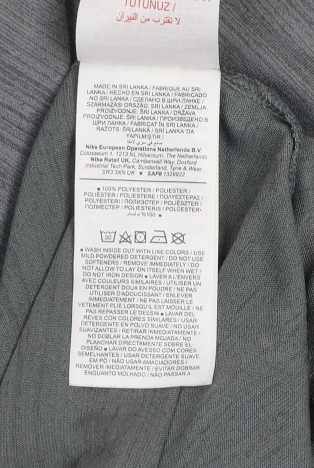 Nike Men's Grey XL Dri-Fit Running T-Shirt Lightweight Activewear Top