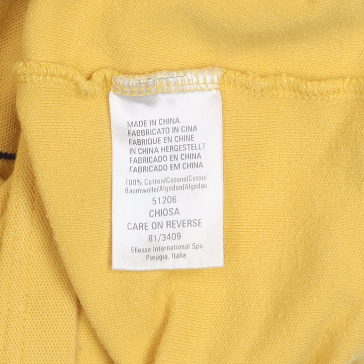 Ellesse Men's Multicoloured Striped Polo Shirt M Regular Fit Cotton