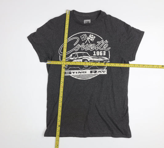 GM Corvette 1963 Sting Ray Men's Charcoal Graphic T-Shirt Small