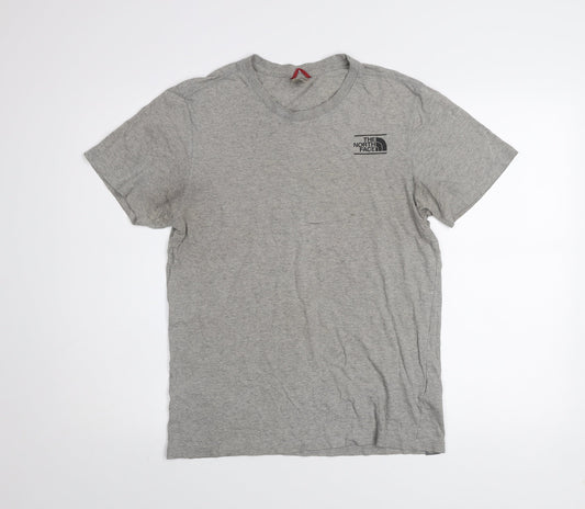 Mens UK Size S The North Face Grey Cotton Blend T-Shirt