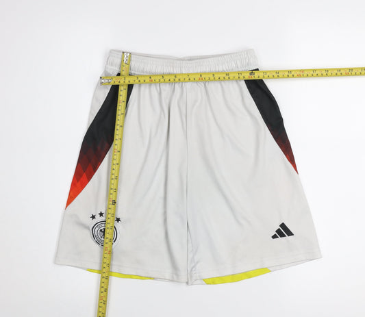 Adidas Men's Grey Football Training Shorts S Polyester