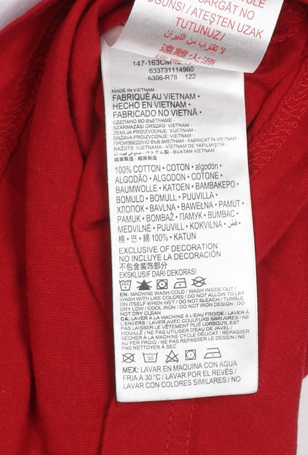 Nike Jordan Boys Red 12-13 Years Graphic Sports T-Shirt