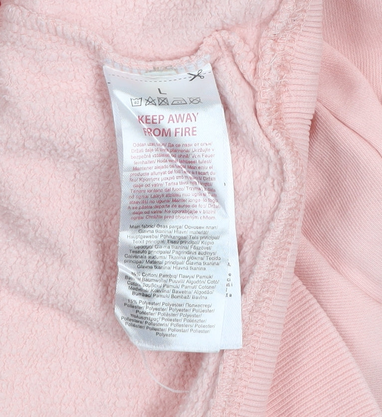 Additional view of Beloved Woman Pink Pullover Sweatshirt L Hugs and Kisses Graphic