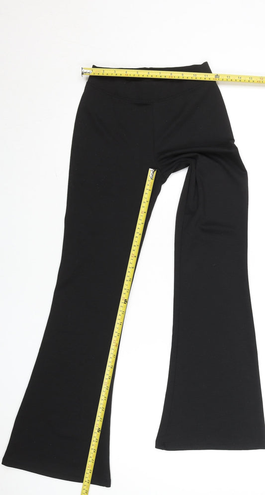 ONLY Girls Black XS Flared Stretch Jersey Trousers