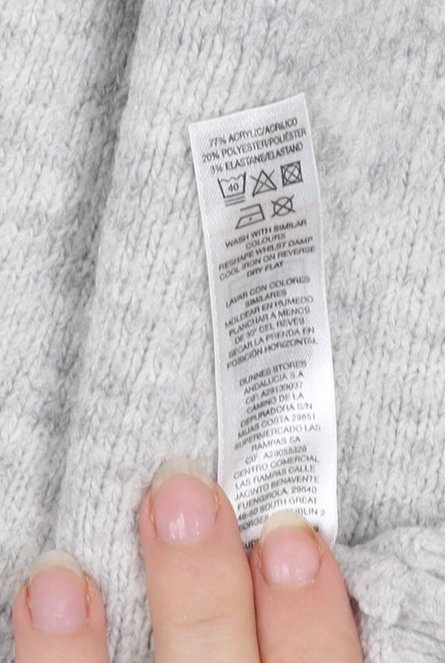 Additional view of Dunnes Women’s Grey Acrylic Blend Hoodie Medium Casual Pullover