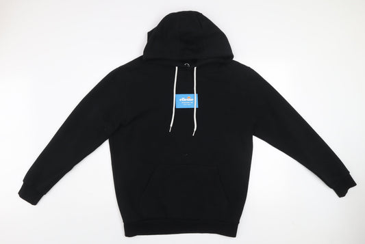 Mens UK M Regular ellesse Black Pullover Hoodie