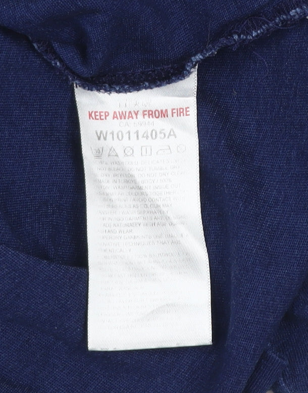 Superdry Womens Navy Blue Classic Crew Neck T-Shirt Size 8