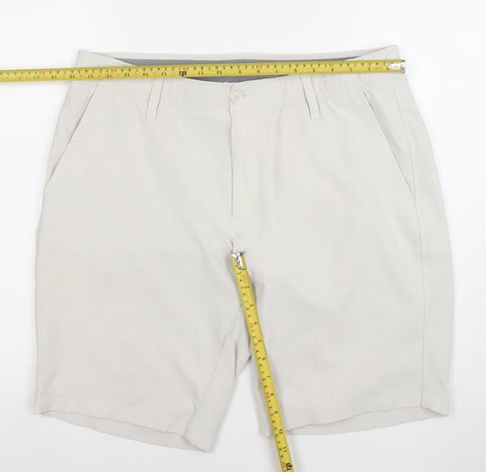 Under Armour Men's Beige Chino Shorts 36 Regular Fit Quick Dry