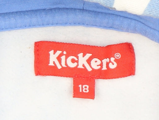 Kickers Womens Blue Floral Pullover Hoodie Size 18 Cotton Blend