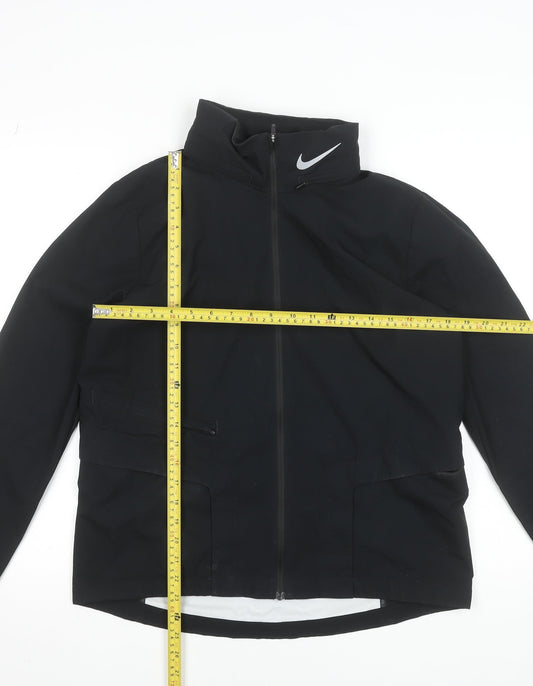 Nike Womens Black Medium Shield Windbreaker Softshell Jacket