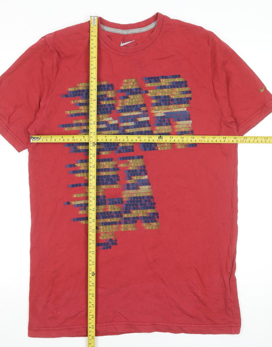 Nike Men's Red Graphic Short Sleeve T-Shirt Size L Standard Fit