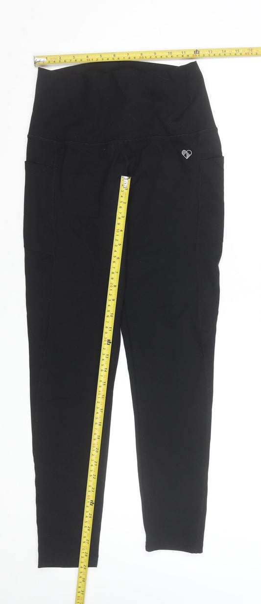 Peachylean Womens Black L Leggings Activewear Yoga Gym Trousers