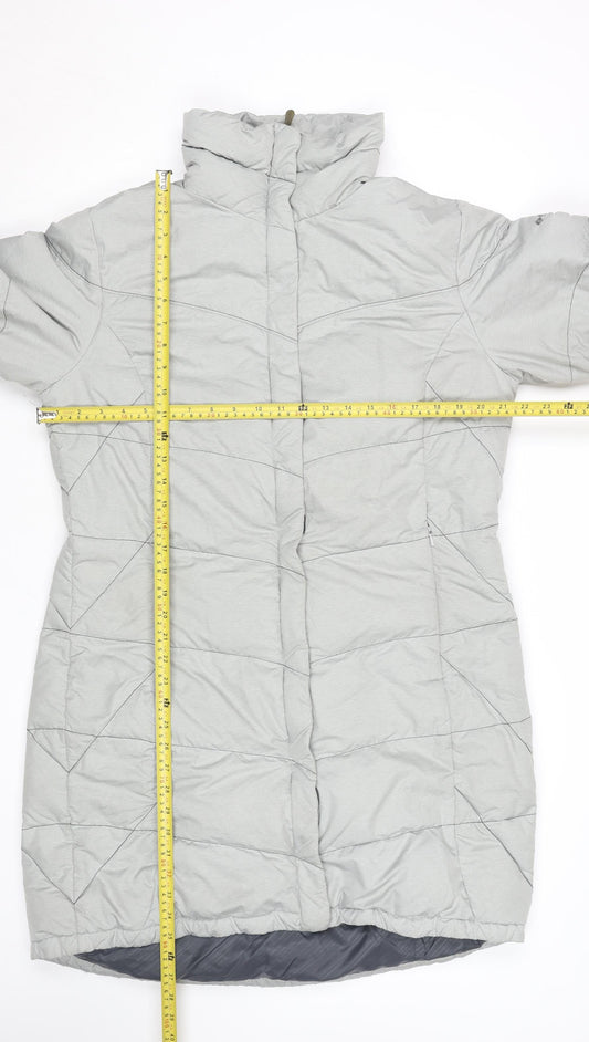 Columbia Women's Grey Long Puffer Coat L Down Insulated Waterproof Jacket