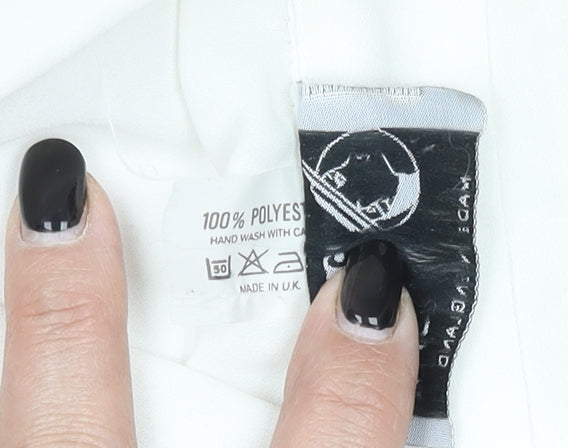 Rafale London Women's Ivory Embroidered Long Sleeve Blouse S