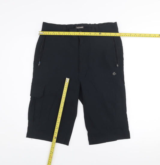 Craghoppers Men's Black Cargo Shorts Size L 34 Inch Water Resistant