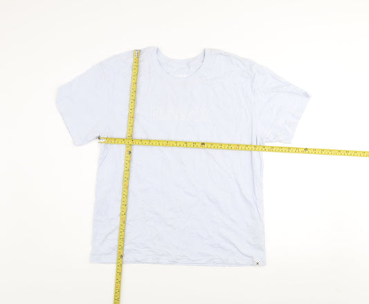 Hurley Men’s White XL Cotton Logo Crew Neck Short Sleeve T-Shirt