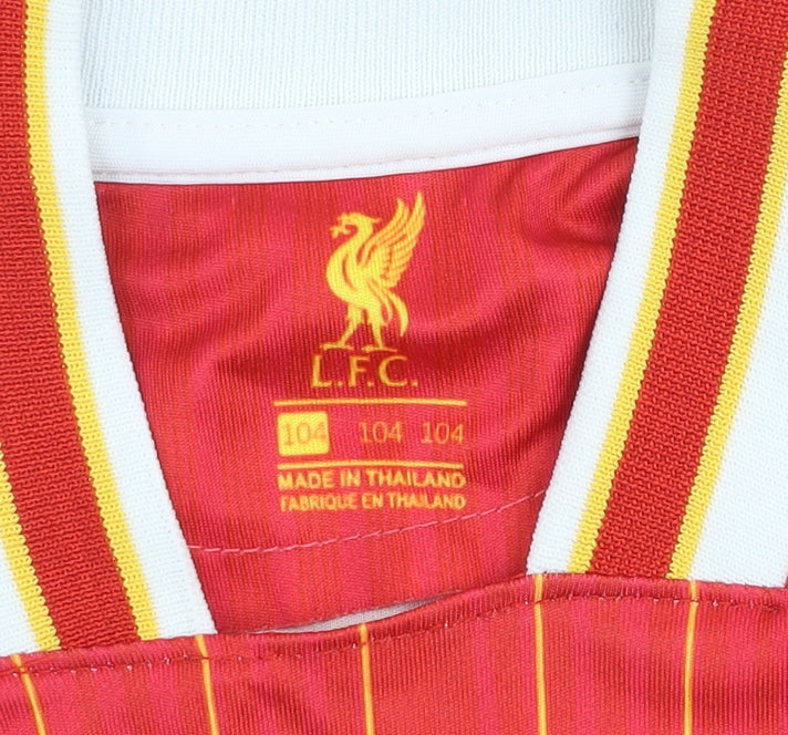 Nike Liverpool FC Boys Red Short Sleeve Collared Football Jersey 4 Years