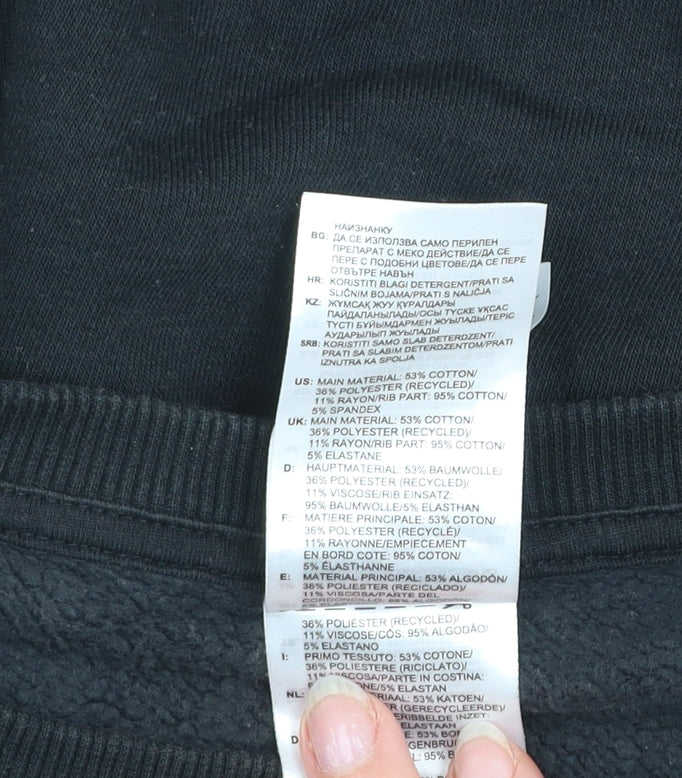 Adidas Mens Black Pullover Sweatshirt Small Crew Neck