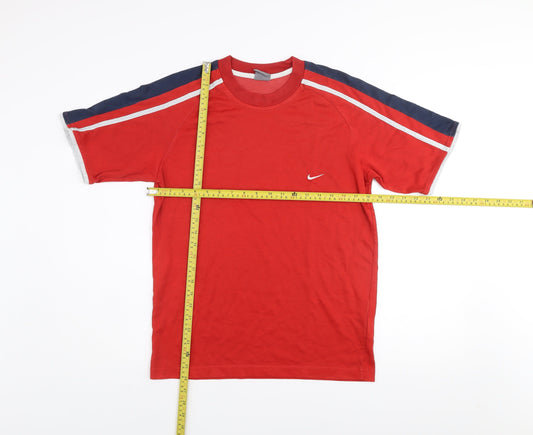 Nike Mens Red Short Sleeve Raglan Sports T-Shirt Size M