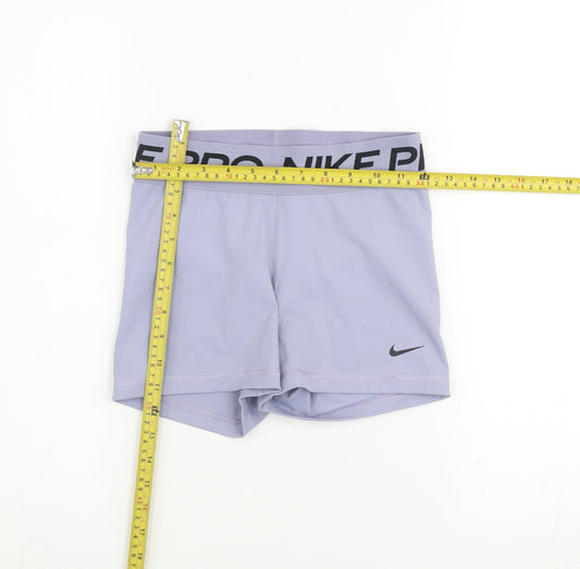 Nike Pro Womens Purple Compression Shorts Size S Dri-FIT Activewear